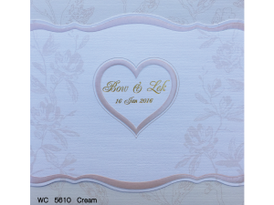 การ์ดแต่งงาน การ์ดเชิญงานแต่ง สีครีม เรียบๆ wedding card 14.8 x 14.8 WC 5610 Cream ฿ 8.20