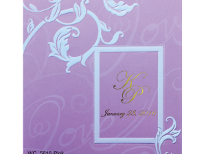 การ์ดแต่งงาน การ์ดเชิญงานแต่ง สีชมพู ดีไซน์เรียบ ๆ ราคาไม่แพง wedding card 14.8 x 14.8 WC 5616 Pink ฿ 8.20