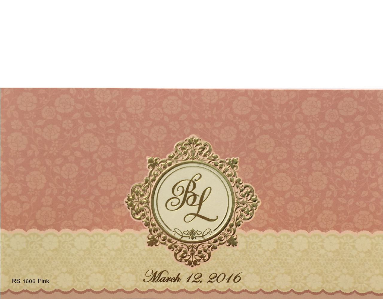 Wedding Card RS1606 Pink WEDDING INVITATIONS CARDS By Gracegreeting