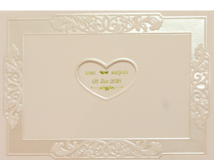 การ์ดแต่งงาน การ์ดเชิญ สีชมพู ปั๊มนูน wedding card 12.5 x 18.7 cm SP 4020 Pink ฿ 7.50